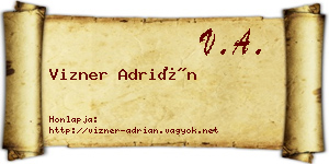Vizner Adrián névjegykártya